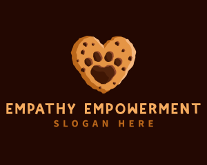 Heart Paw Cookie logo design