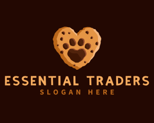 Heart Paw Cookie logo design