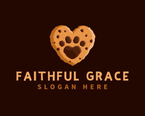 Heart Paw Cookie logo design