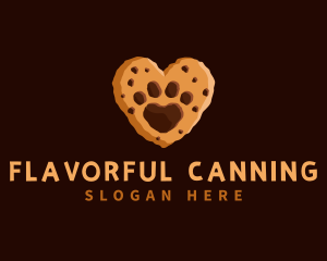 Heart Paw Cookie logo design