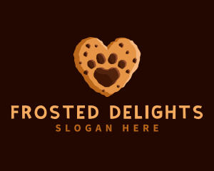 Heart Paw Cookie logo design