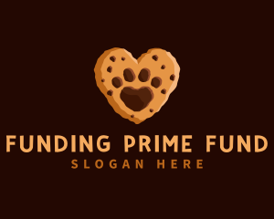 Heart Paw Cookie logo design