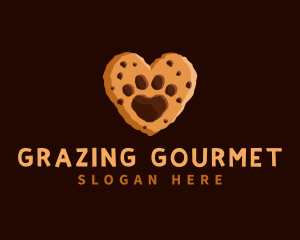 Heart Paw Cookie logo design