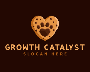 Heart Paw Cookie logo design