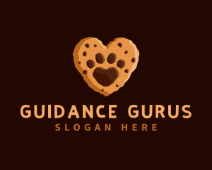 Heart Paw Cookie logo design