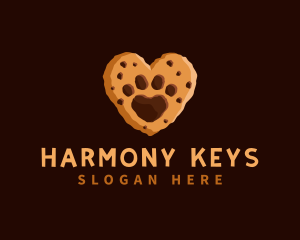 Heart Paw Cookie logo design