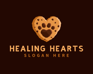 Heart Paw Cookie logo design