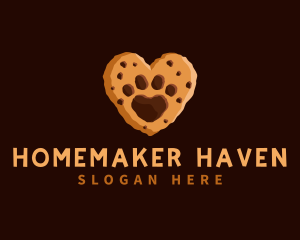 Heart Paw Cookie logo design