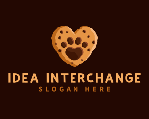 Heart Paw Cookie logo design