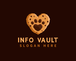 Heart Paw Cookie logo design