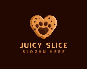 Heart Paw Cookie logo design