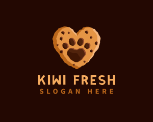 Heart Paw Cookie logo design