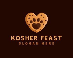 Heart Paw Cookie logo design