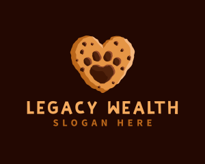 Heart Paw Cookie logo design