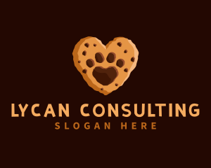 Heart Paw Cookie logo design