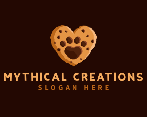 Heart Paw Cookie logo design