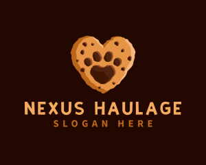 Heart Paw Cookie logo design