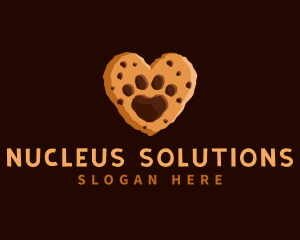 Heart Paw Cookie logo design