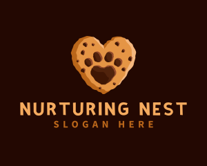 Heart Paw Cookie logo design