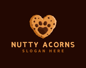 Heart Paw Cookie logo design