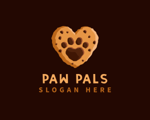 Heart Paw Cookie logo design