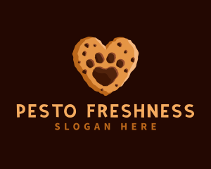 Heart Paw Cookie logo design