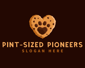 Heart Paw Cookie logo design