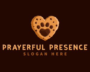 Heart Paw Cookie logo design