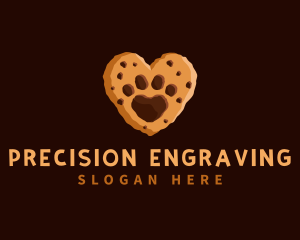 Heart Paw Cookie logo design