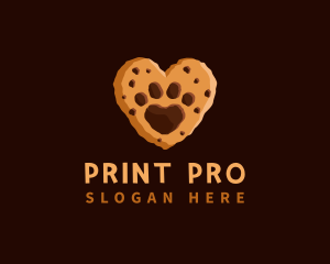 Heart Paw Cookie logo design