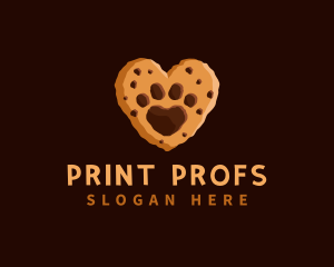 Heart Paw Cookie logo design