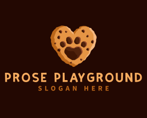 Heart Paw Cookie logo design