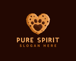 Heart Paw Cookie logo design