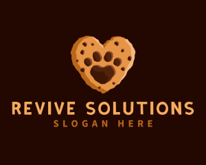 Heart Paw Cookie logo design