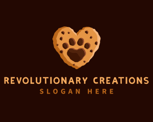 Heart Paw Cookie logo design