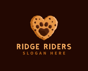 Heart Paw Cookie logo design