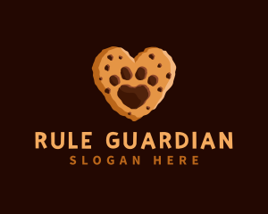 Heart Paw Cookie logo design