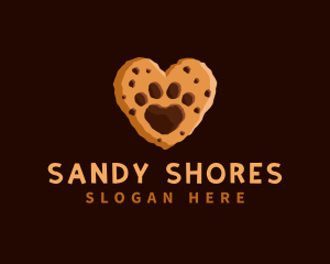 Heart Paw Cookie logo design