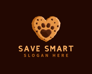 Heart Paw Cookie logo design