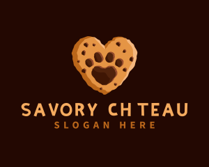 Heart Paw Cookie logo design