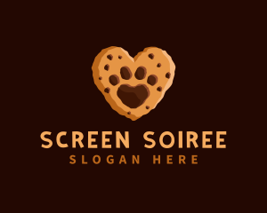 Heart Paw Cookie logo design