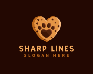 Heart Paw Cookie logo design