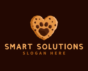 Heart Paw Cookie logo design