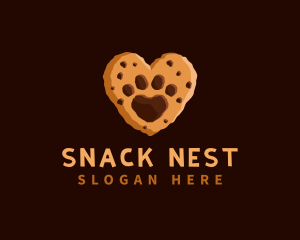 Heart Paw Cookie logo design