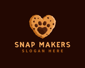 Heart Paw Cookie logo design