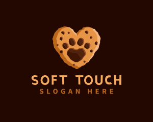 Heart Paw Cookie logo design