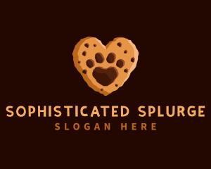 Heart Paw Cookie logo design