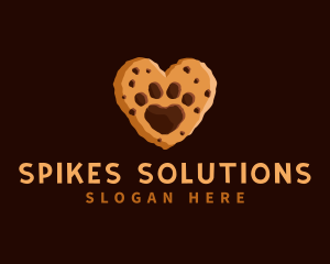 Heart Paw Cookie logo design