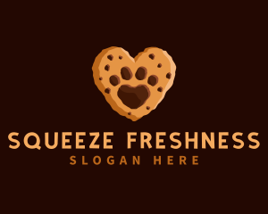 Heart Paw Cookie logo design