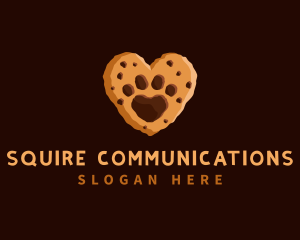 Heart Paw Cookie logo design